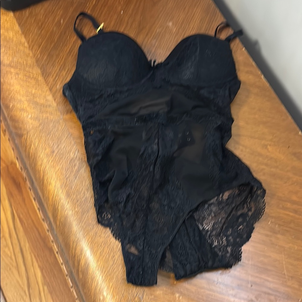 Elegant Black Lace Bodysuit